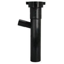 Sioux Chief 230-56160825 - Dishwasher Tailpiece Black Direct Connect 1-1/2 x 8 W/ 3/4 Dwbr 1/bg