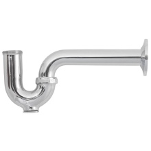 Sioux Chief 240-04571C04 - P-trap 1 1/4 W/ Cleanout & Brass Nuts Chrome Cast Body 17ga 1/bx