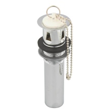 Sioux Chief 290-20632C04 - 0140856-po Plug Drain 1pc 1-1/4x8 Chrm W/ovrflw, Stopper & Chain 1/bx