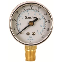Sioux Chief 356-100PK1 - 0-100 No. Pressure Gauge