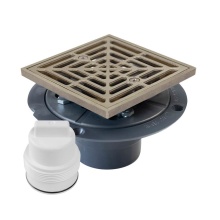 Sioux Chief 821-T200PNQ - Drain & Plug Shwr Pan Pvc Nb R&s Sq