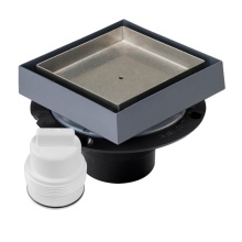 Sioux Chief 821-T2AT4A - Tile Drain 4 & Plug Shower Pan Abs 2 In