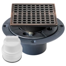Sioux Chief 821-T2PQRB - Drain & Plug Shwr Pan Pvc Orb Sq
