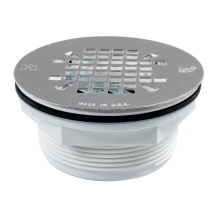 Sioux Chief 828-2 - Drain Shwr Wht Nocaulk Ss Strn Snap