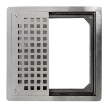 Sioux Chief 861-GSQ8H - Grate/frame Floor Sink Ss Sq 8 Open-half