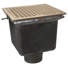 Sioux Chief 861-Q2486N - Floor Sink Are Sq 8x8x6 4nh Noflng Nb Ring & Grate