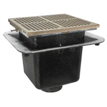 Sioux Chief 861-QF2321N - Floor Sink Are Sq 12x12x10 3nh Flanged Nb Ring & Grate