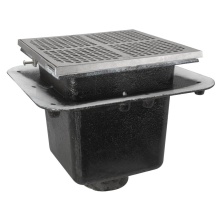 Sioux Chief 861-QF2421S - Floor Sink Are Sq 12x12x10 4nh Flanged Ss Ring & Grate
