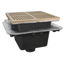 Sioux Chief 861-QF2428N - Floor Sink Are Sq 12x12x8 4nh Flanged Nb Ring & Grate