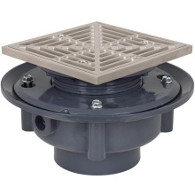 Sioux Chief 863-435SQ - Adj Flashing Drain 3 Pvc 5ss R&s Sq