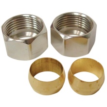 Sioux Chief 908-061002 - 17000108 - Nut 3/8 Od Chrome Pltd Brass Comp W/ferrule Nl 2/bg