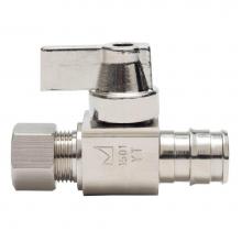 Sioux Chief 129-G2W1C - 1/2 Pex F1960 x 3/8 Compression Nl 1/4-turn Straight Stop