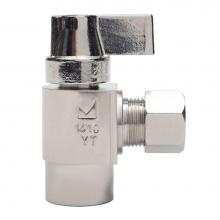 Sioux Chief 130-G2S1C - 1/2 Sweat x 3/8 Compression Nl 1/4-turn Angle Stop