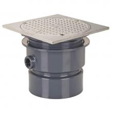 Sioux Chief 852-4PSQ - Adj Floor Cleanout 4 Pvc 6ss R&c Sq