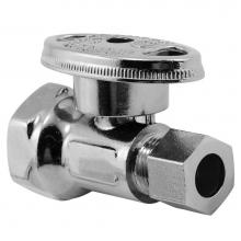 Sioux Chief 131-G2F1C04 - 0147105 - Str Stop 1/2 Fip x 3/8od Comp 1/4-turn Chrome 1/bx