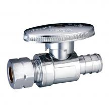 Sioux Chief 131-G2X1C04 - 0121028 - Str Stop 1/2 Pex F1807 x 3/8od Comp 1/4-turn Chrom 1/bx