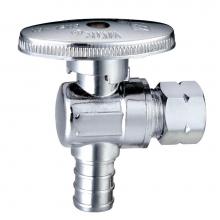 Sioux Chief 132-G2X1C04 - 0121030 - Ang Stop 1/2 Pex F1807 x 3/8od Comp 1/4-turn Chrome 1/bx