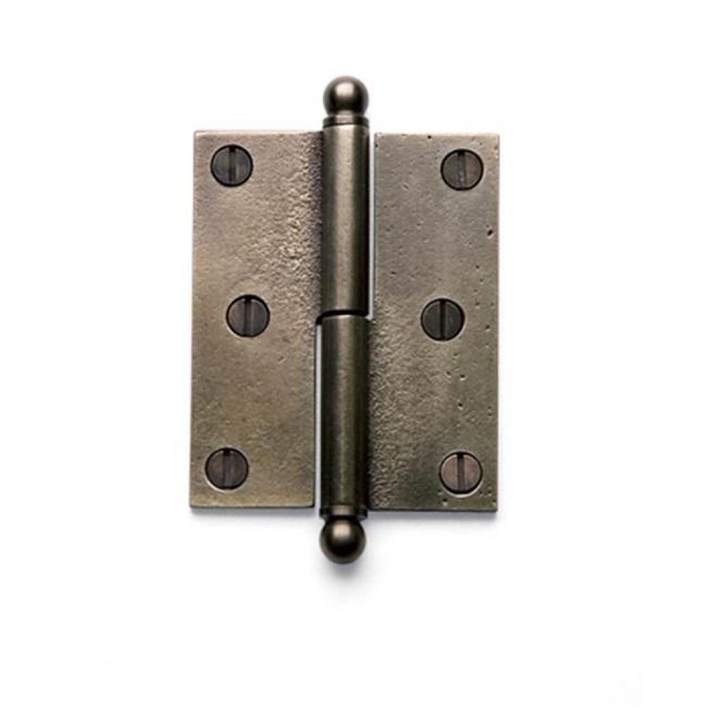 2 1/2'' x 1 1/2'' Cabinet hinge w/finial.