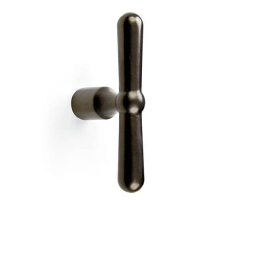 4 1/2'' T- handle cabinet knob w/3/32'' roll pin off-set to prevent spinning.