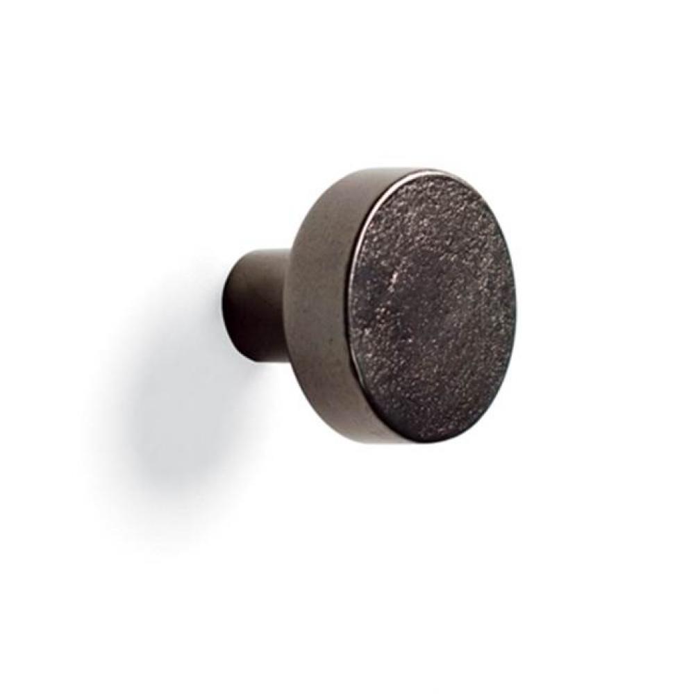 1 1/4'' Long shank contemporary round flat cabinet knob.