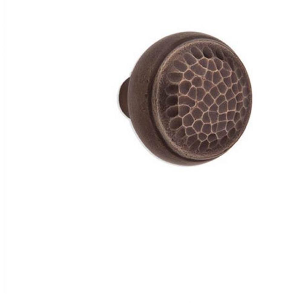 1 3/8'' Hand Peened round cabinet knob.