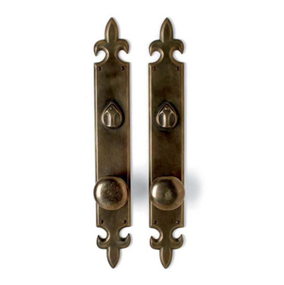 Patio function. Lever/knob x lever/knob deadbolt entry set. P-1250 (ext) EP-1250TPC (int)