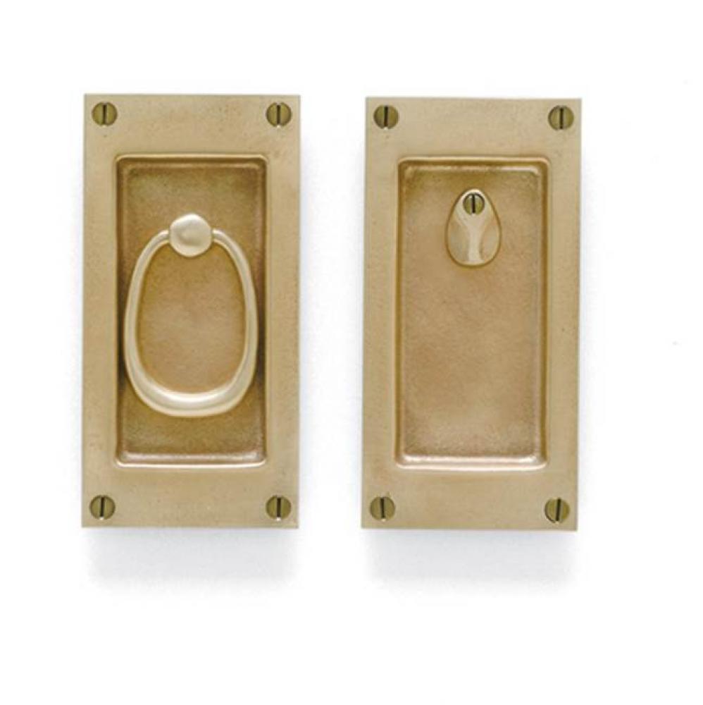 Privacy set. Lever/knob x lever/knob interior mortise lock set. Sectional. P-225 w/RC-4 (ext) P-22
