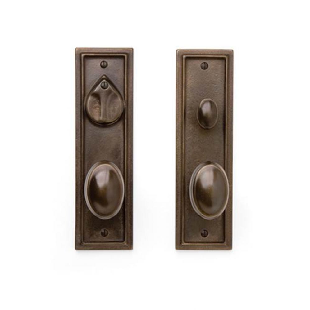 Single cylinder. Lever/knob x lever/knob deadbolt entry set. EP-421KC (ext) EP-421TPC (int)*