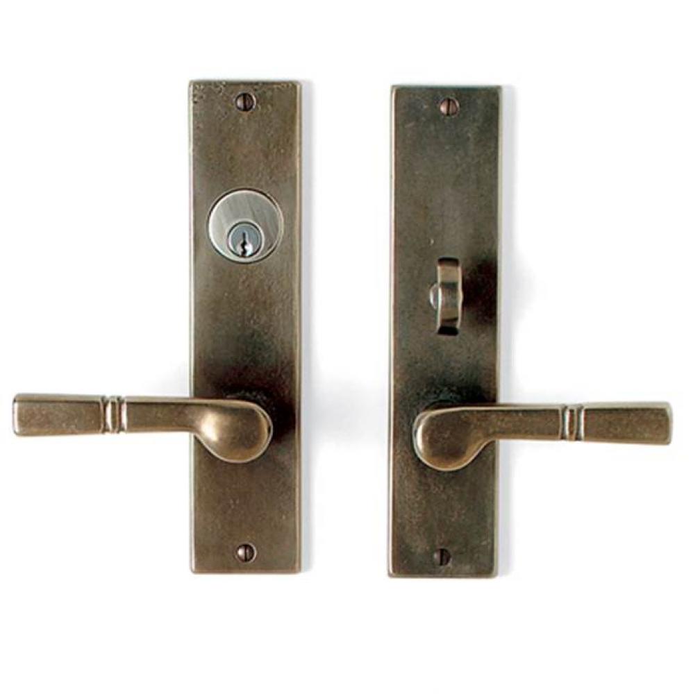 Double cylinder. Lever/knob x lever/knob deadbolt entry set w/rectangular cylinder hub. EP-951R-NK