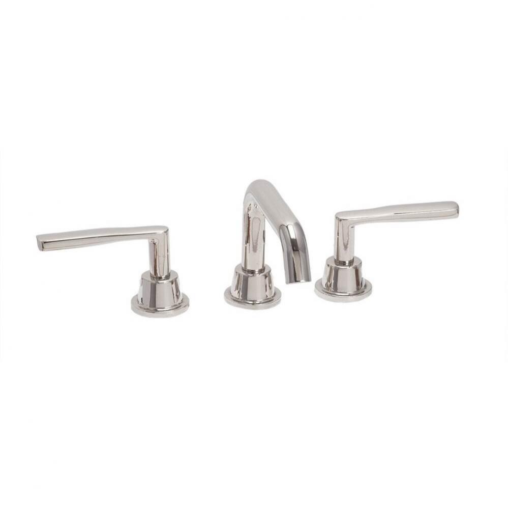 Olson deck mount goose neck lavatory faucet shown w/ P-N925 escutcheons.  Includes Cal Faucets wid