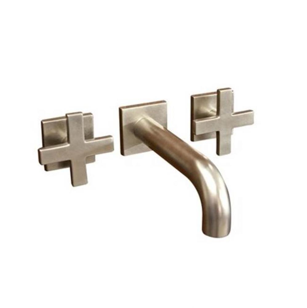 Wall mount lavatory faucet shown w/P-N925 escutcheons. Includes Cal Faucets VL-R valve. Specify fa