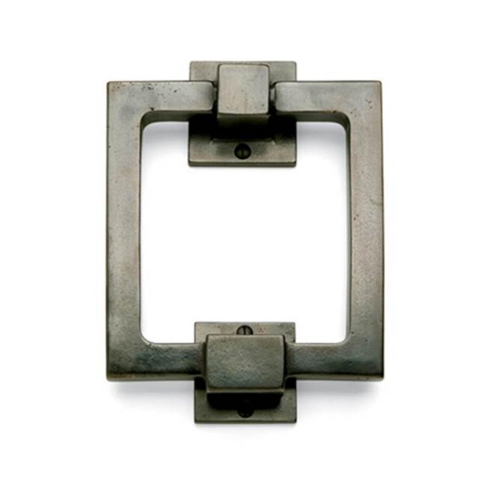 6'' Square door knocker w/hub and strike plate.
