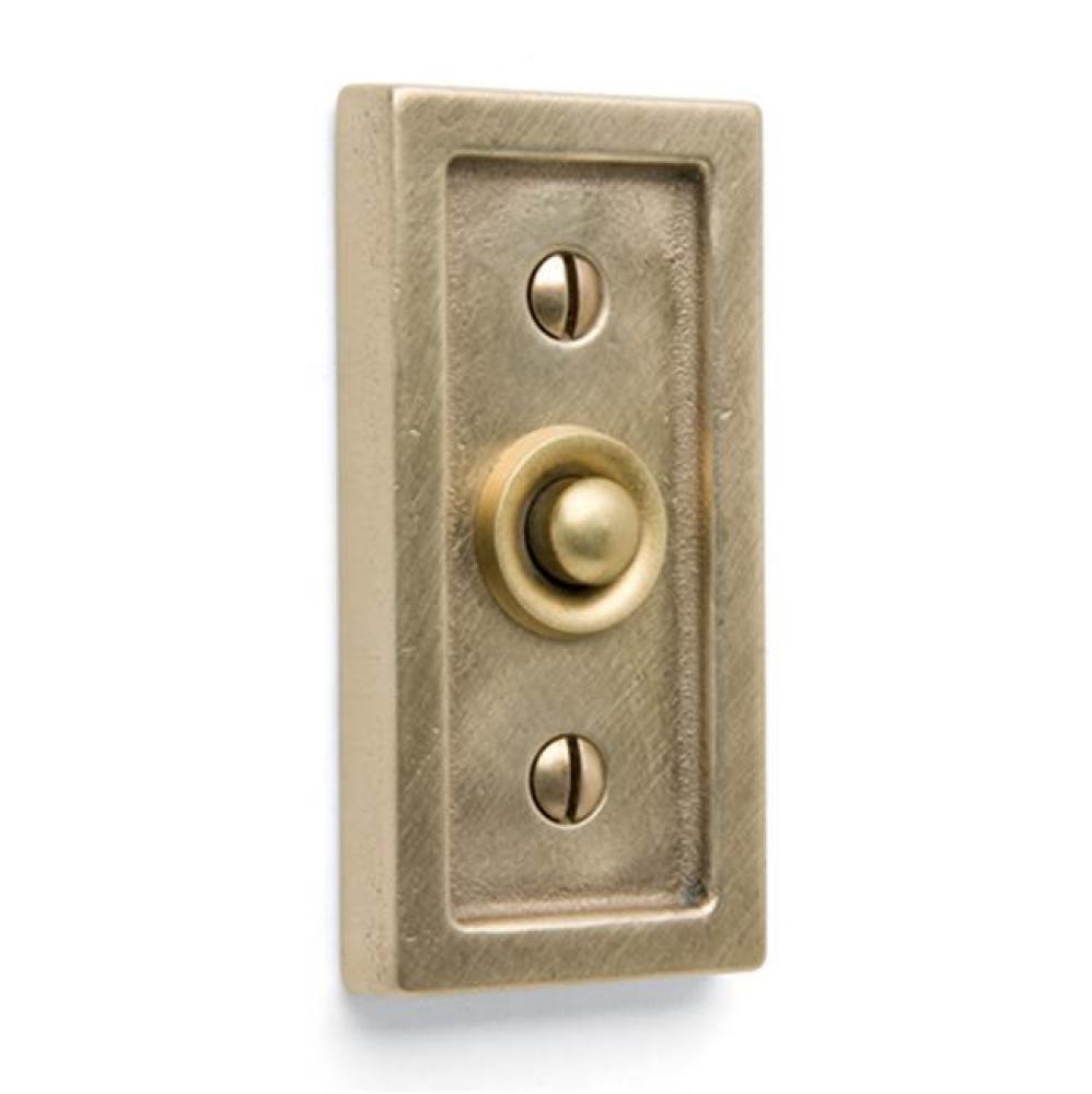 1 5/8'' x 3 1/4'' Bandbox door bell plate w/matching button.