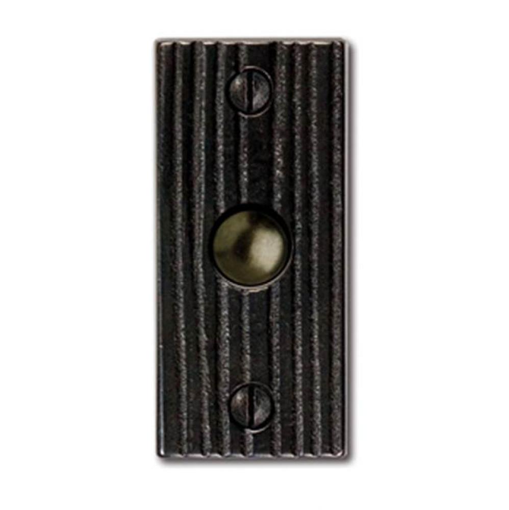 1 3/8'' x 3''  Corduroy door bell plate w/matching button.