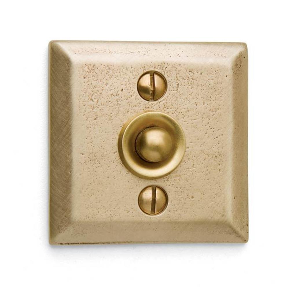 2 1/4'' Square door bell plate w/matching button.