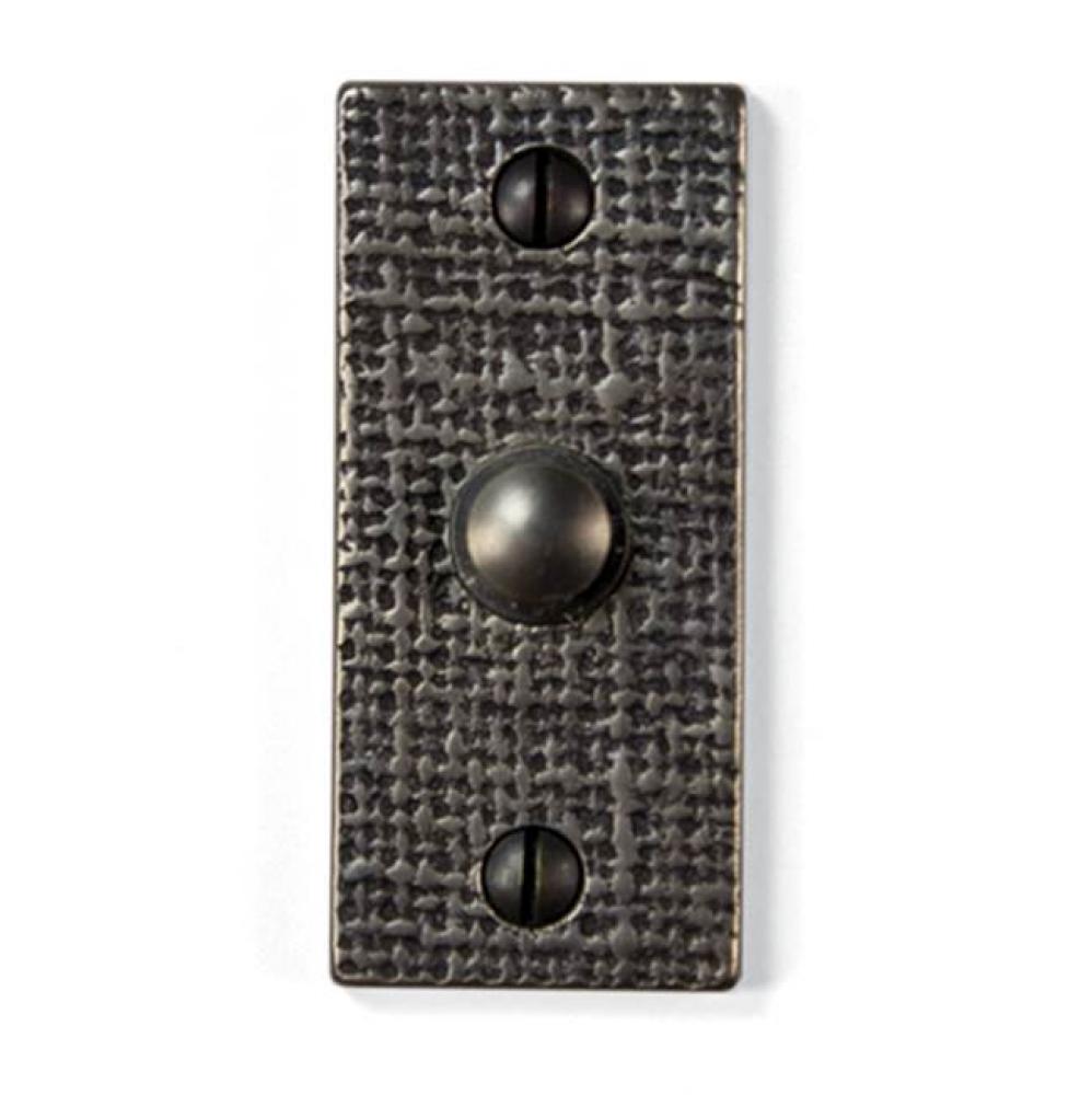 1 3/8'' x 3''  Burlap door bell plate w/matching button.