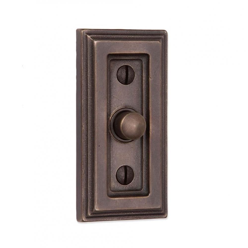 1 5/8'' x 3 1/4''  Teton door bell plate w/matching button.