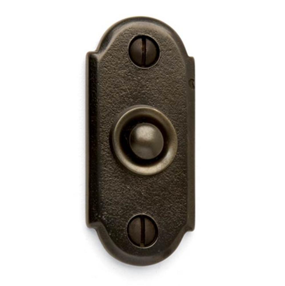 1 1/4'' x 2 5/8'' Arch door bell plate w/matching button.