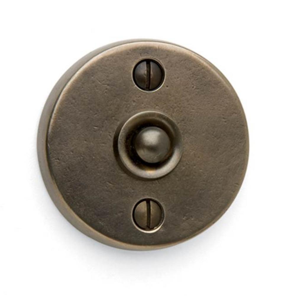 2 1/4'' Round Contemporary door bell plate w/matching button.