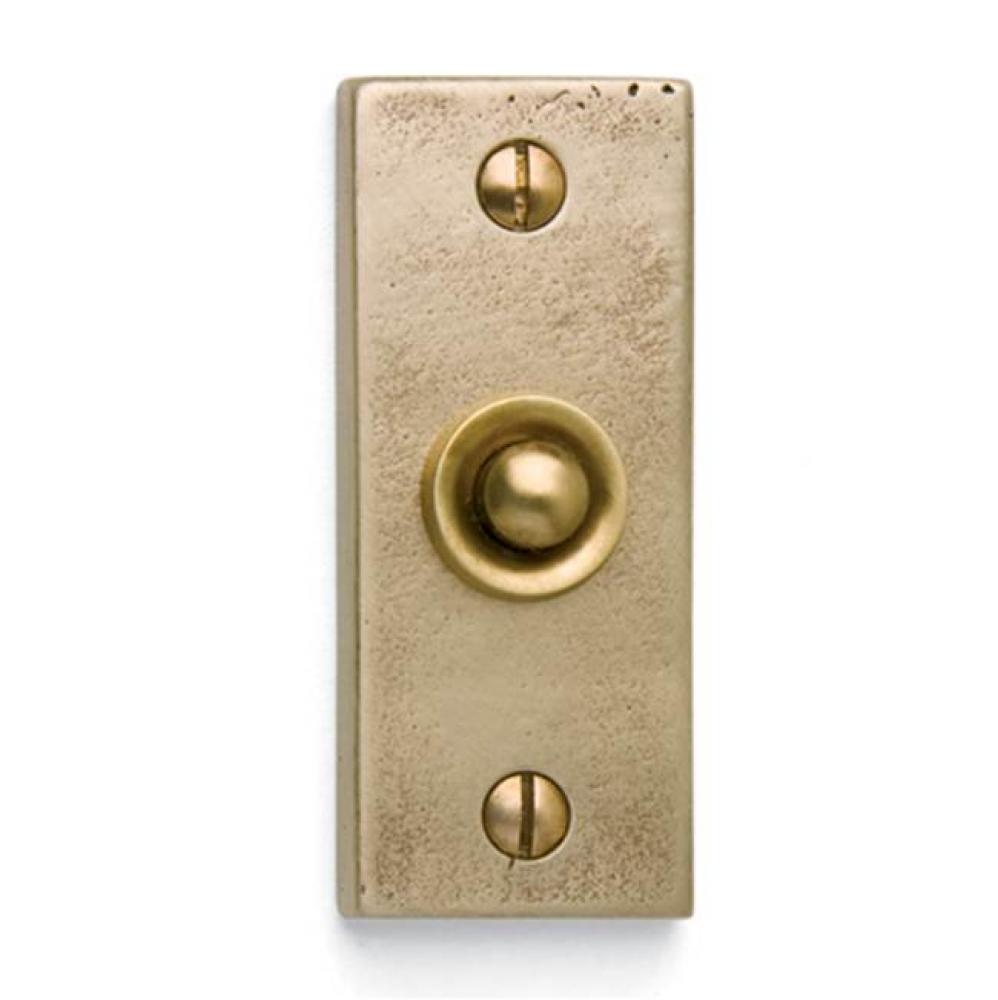1 1/4'' x 3'' Rectangular Contemporary door bell plate w/matching button.