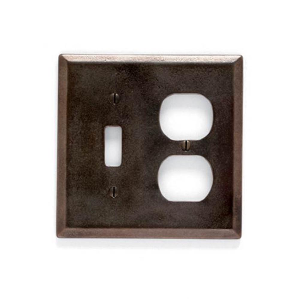 4 3/4'' x 4 1/2'' Bevel Edge switchplate/outlet combination cover.