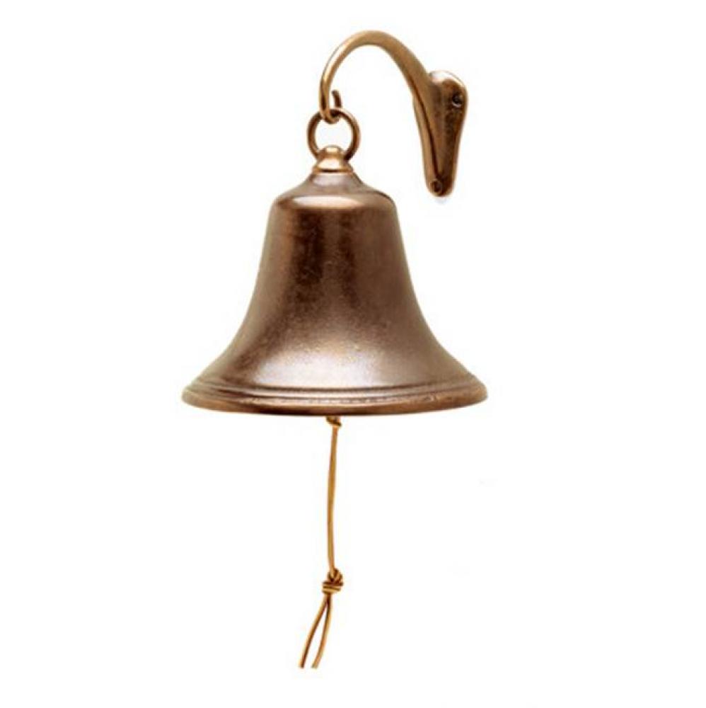 8'' Large bell with wall mount bracket.