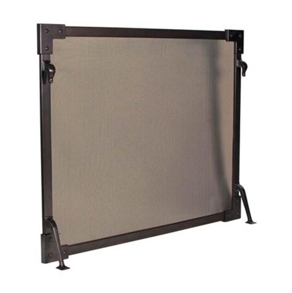 38 3/4'' x 30 5/8'' Freestanding fire screen. Custom sizes available.