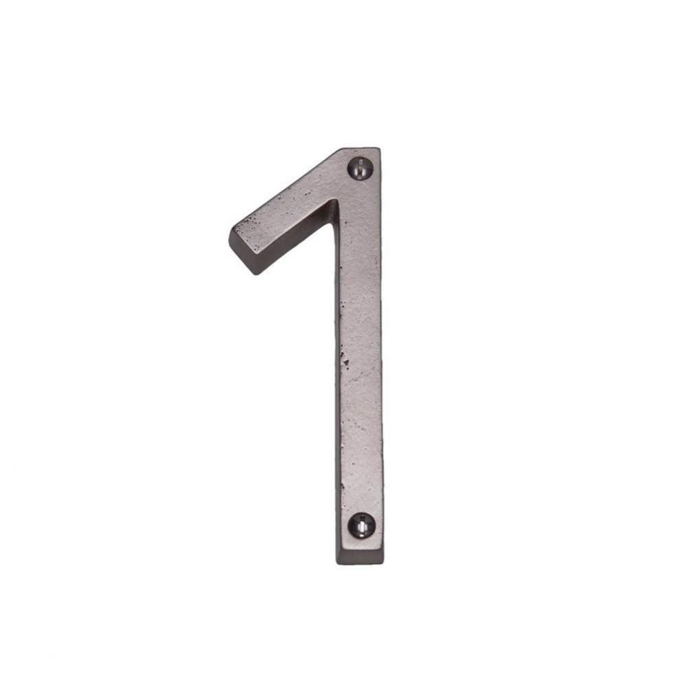 4 1/2'' Contemporary surface mount house number 1.
