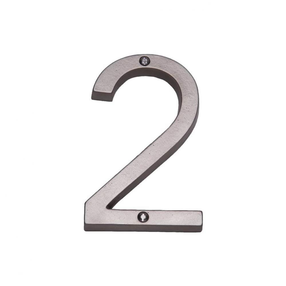 4 1/2'' Contemporary surface mount house number 2.