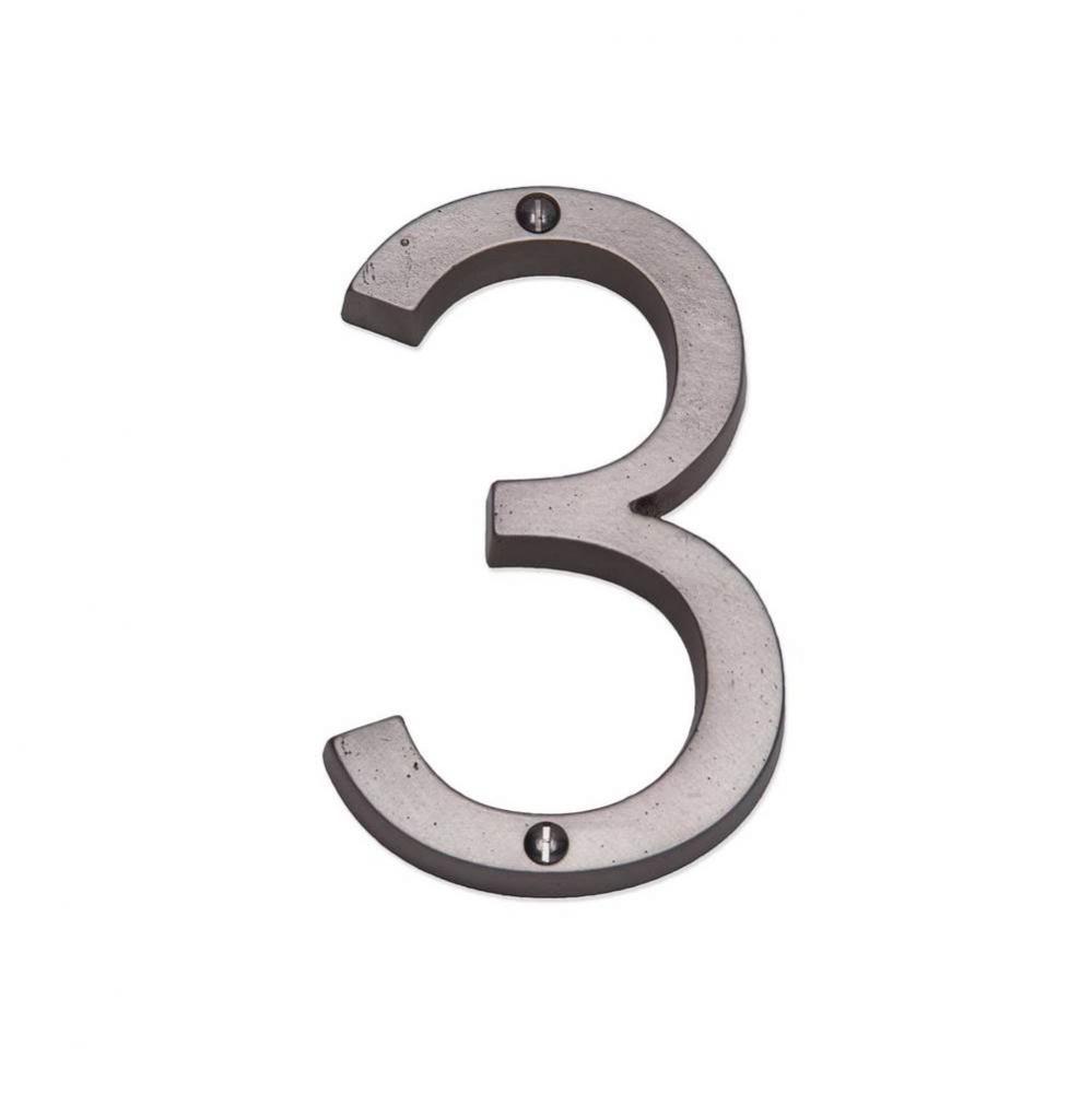 4 1/2'' Contemporary surface mount house number 3.