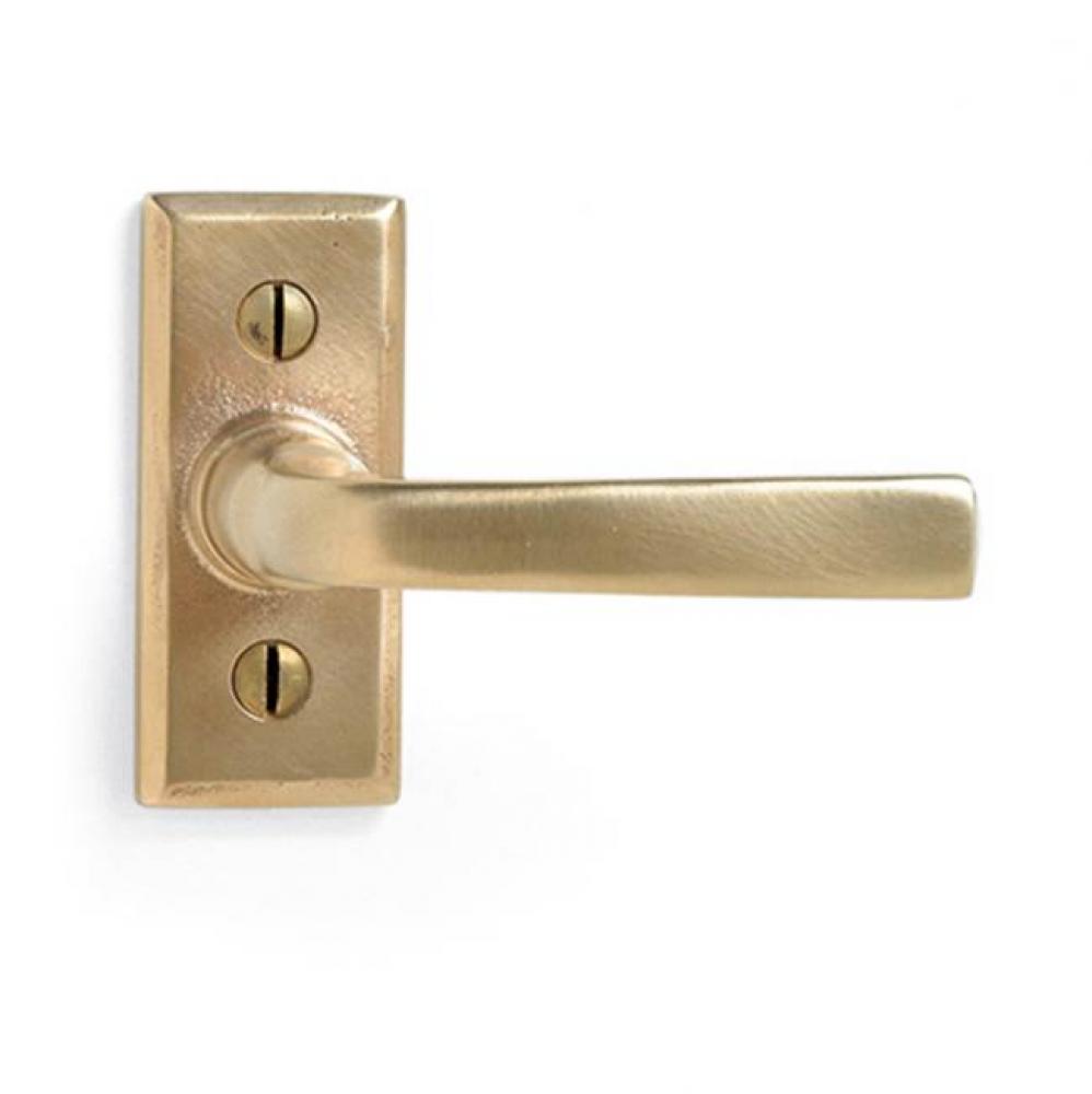 Contemporary window hardware half dummy w/horizontal lever.