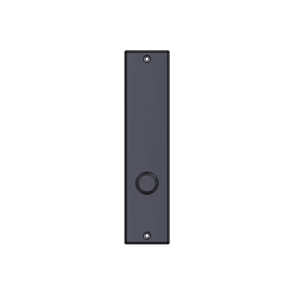 2'' x 6'' Bandbox interior mortise lock plate w/emergency release hole only.