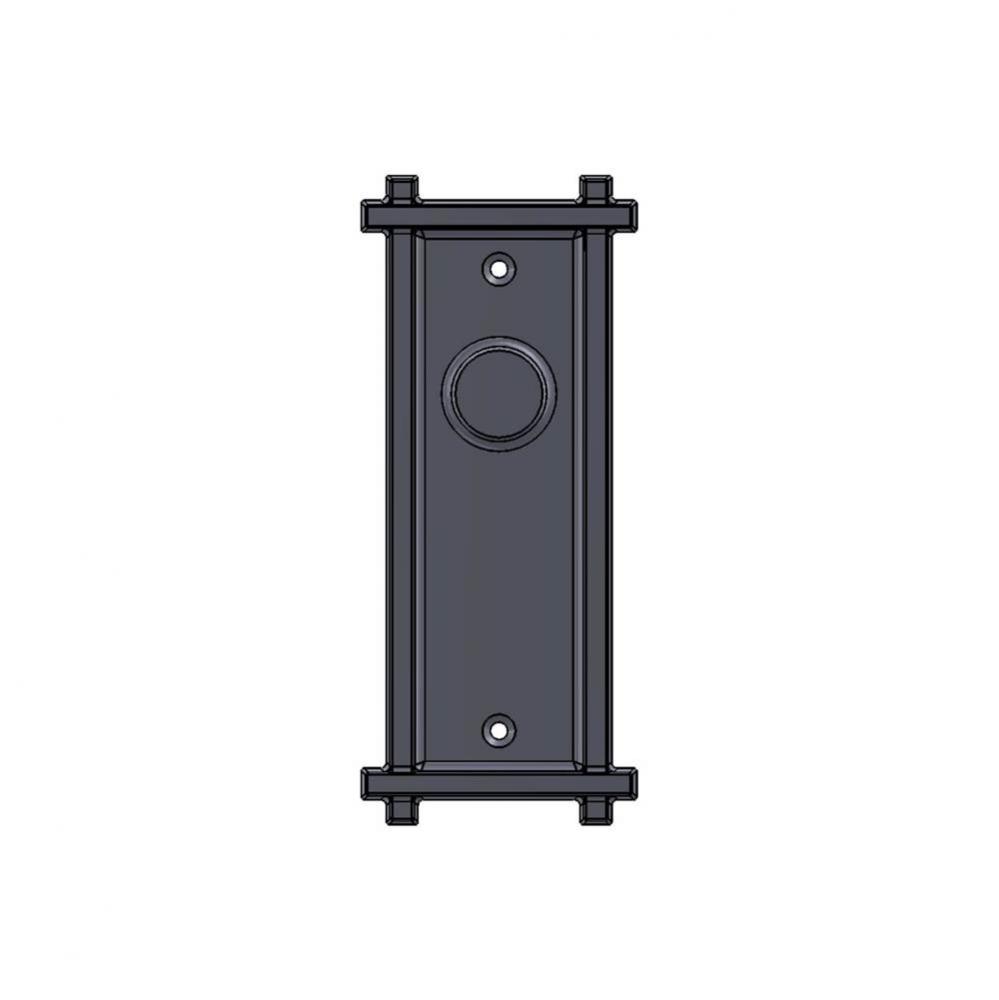 2 3/4'' x 6 1/2'' Trellis mortise bolt plate w/emergency release hole only.