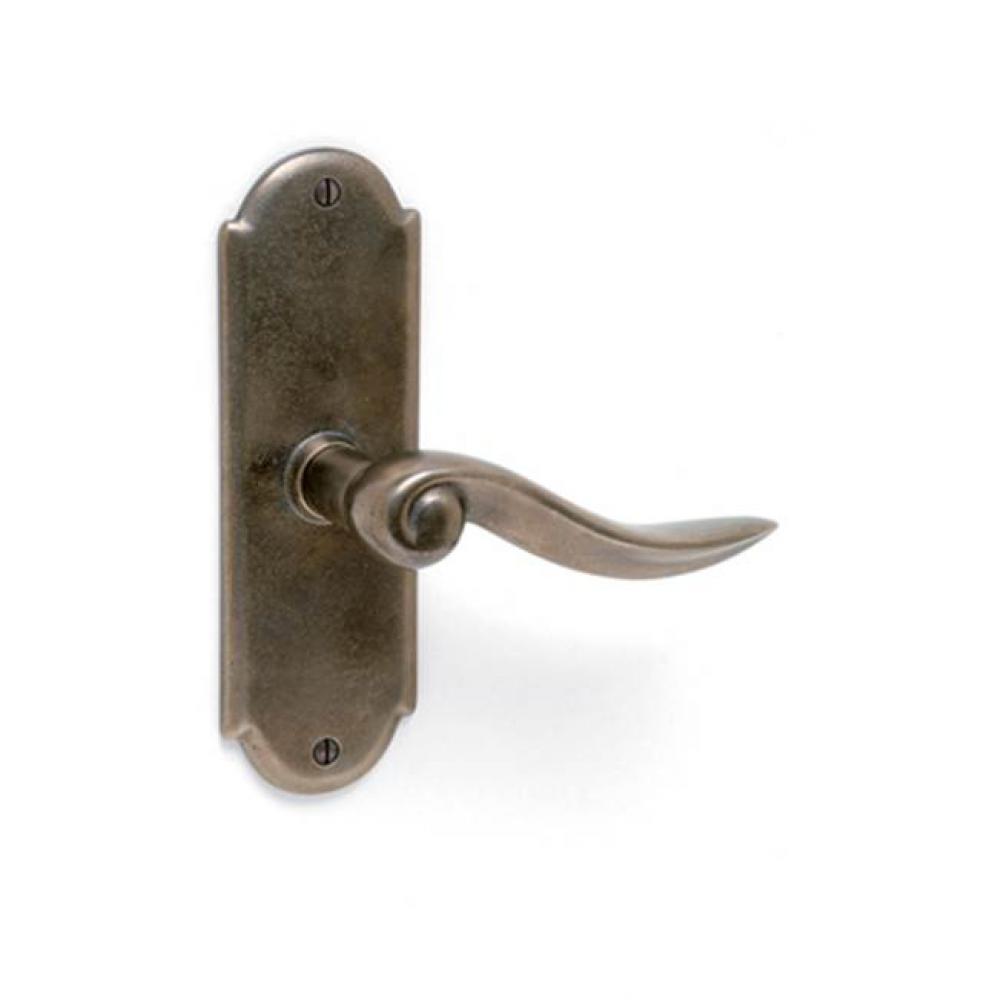 2 1/2'' x 7 1/2'' Arch mortise lock passage plate.
